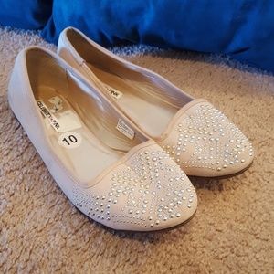 Tan Studded Flats